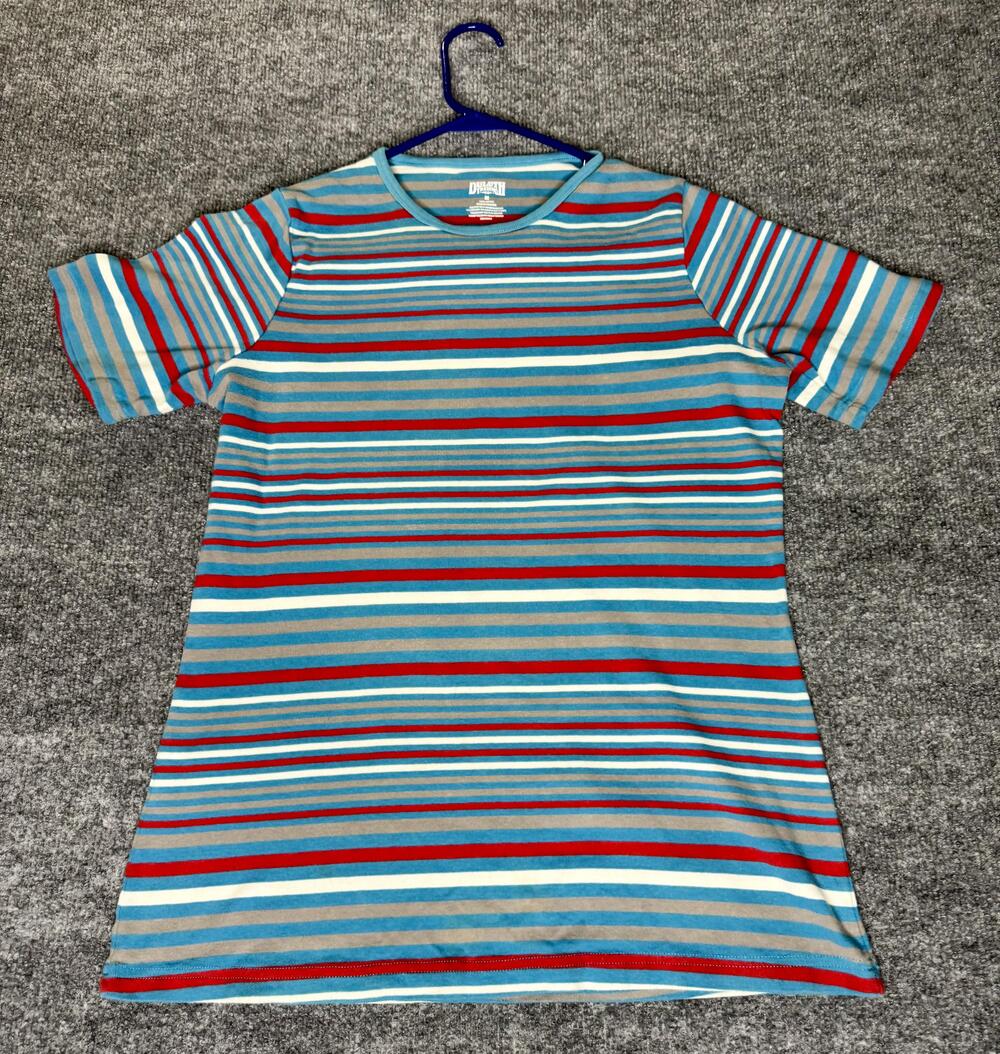 Duluth Trading Shirt Womens Medium Multicolor Striped Tunic Basic Tee Top Casual